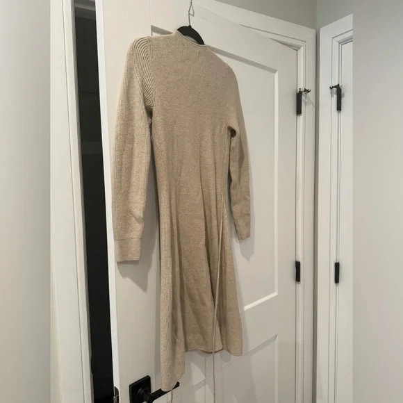 Abercrombie & Fitch Long-Sleeve Wrap Mini Sweater Dress - Picture 3 of 4